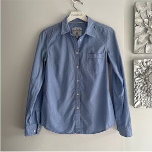TALULA (ARITZIA) Blue Striped Button Down Shirt